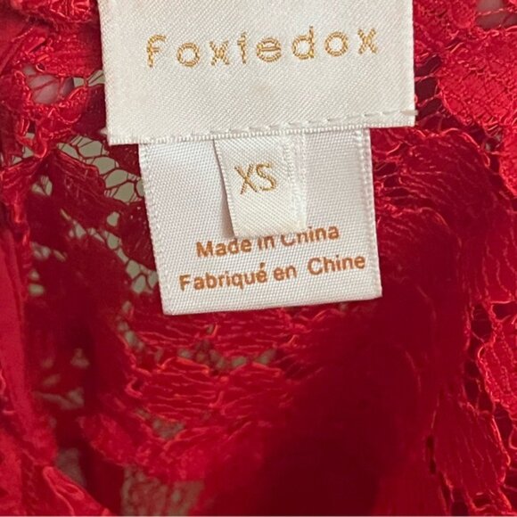 Red Lace Fit & Flare Dress - Picture 4 of 5